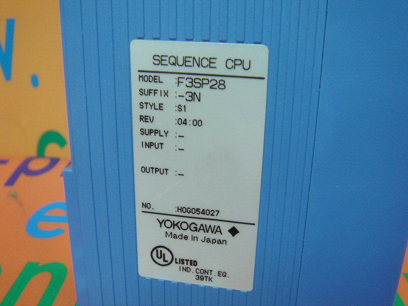 YOKOGAWA F3SP28 - PLC DCS SERVO Control MOTOR POWER SUPPLY YOKOGAWA F3SP28 - PLC DCS SERVO Control MOTOR POWER SUPPLY